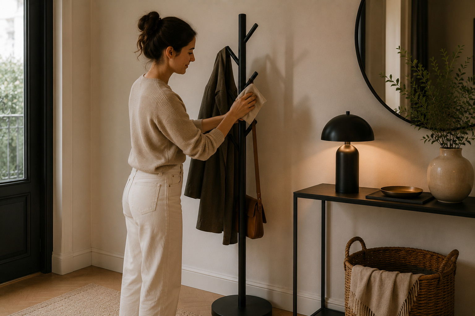 Comment entretenir et nettoyer son porte-manteau selon le matériau : bois, métal, rotin, inox — le guide complet