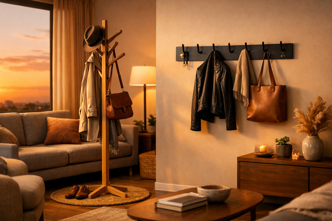 Porte-manteau bois ou métal : le comparatif complet sur 8 critères — guide VELOOMM