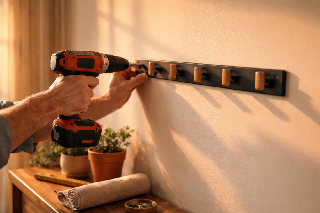 Installer un porte-manteau mural : le guide complet par type de mur — VELOOMM 2026