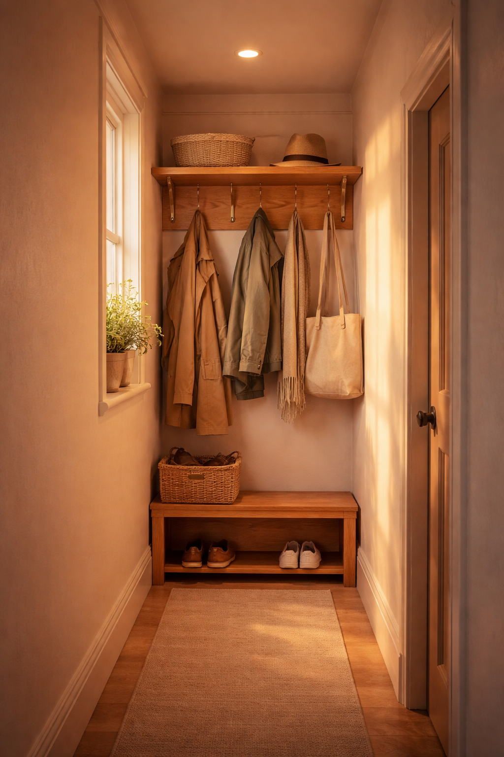 Porte-manteau dans un couloir étroit : le guide dimensionnel complet pour choisir et installer sans erreur