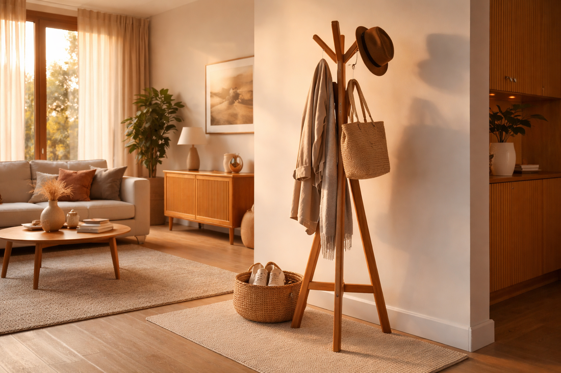 Porte-manteau et développement durable : les matières naturelles qui durent vs la fast déco