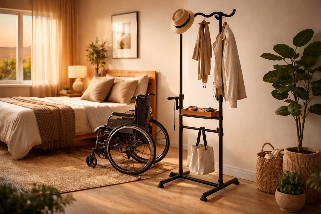 Porte-manteau pour personne âgée ou à mobilité réduite : critères, hauteurs et modèles adaptés