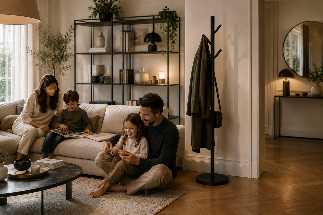Comment organiser une entrée familiale : le système de crochets par personne que les architectes utilisent