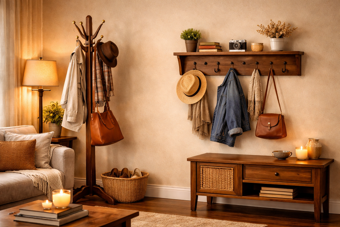 Porte-manteau mural ou sur pied : lequel choisir selon son logement — le guide VELOOMM