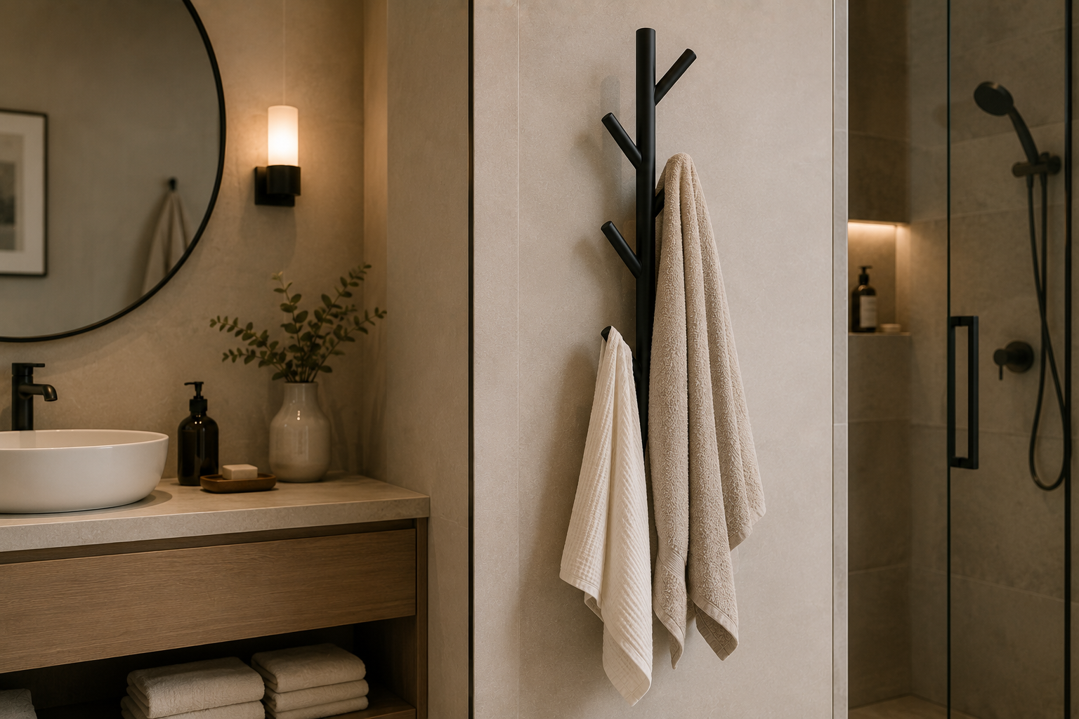 Porte-manteau salle de bain : inox ou plastique, ventouse ou vissé — ce que l’humidité fait vraiment aux matériaux