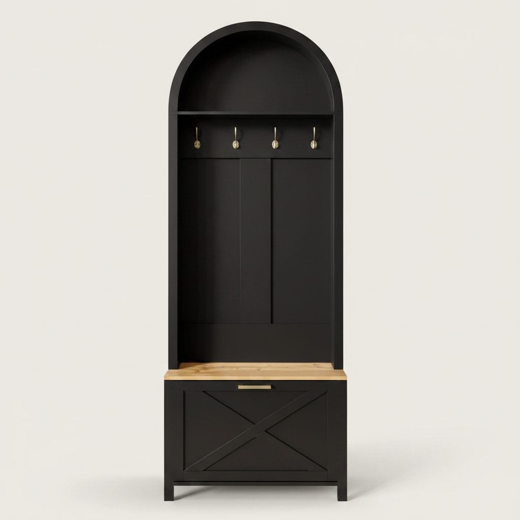 Meuble vestiaire couloir avec range chaussures et crochets