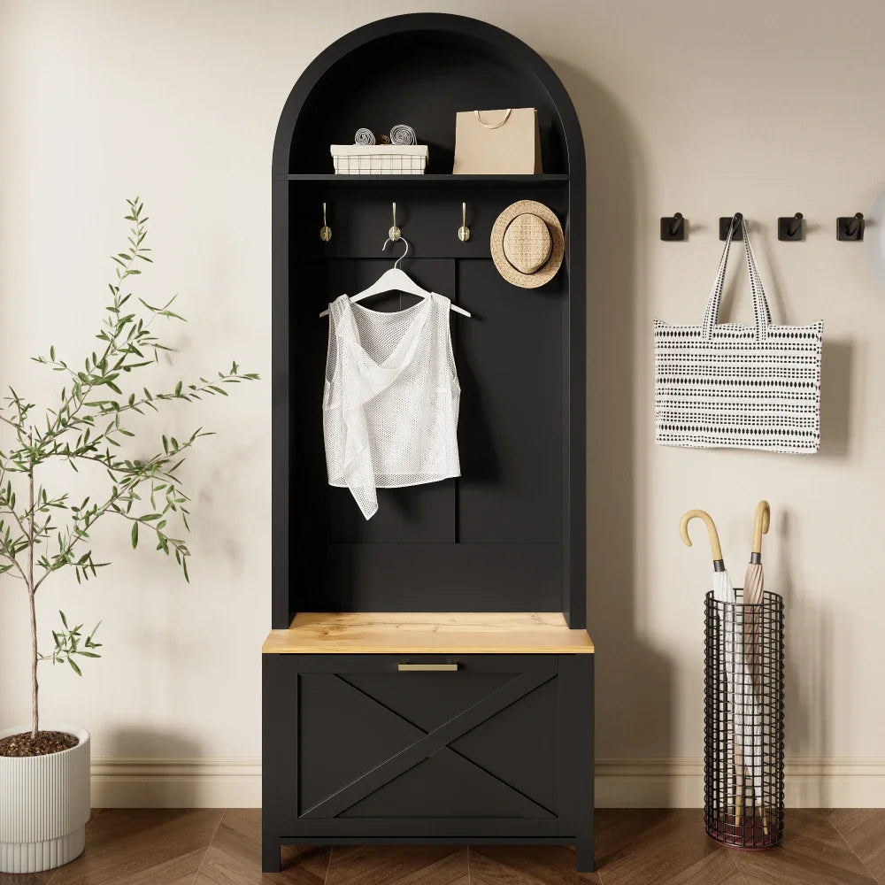 Meuble vestiaire couloir avec range chaussures et crochets