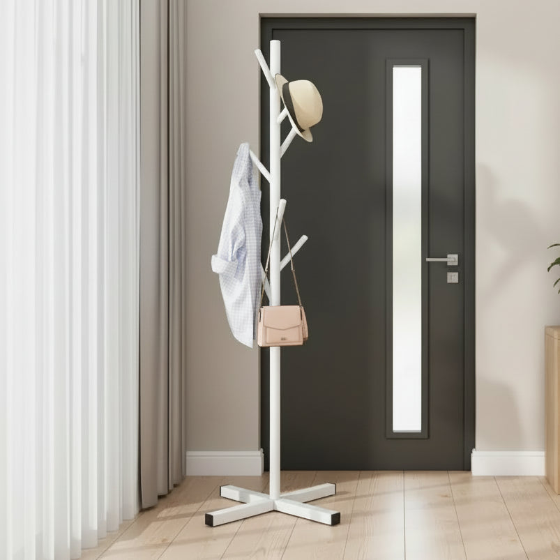 Porte manteau sur pied blanc