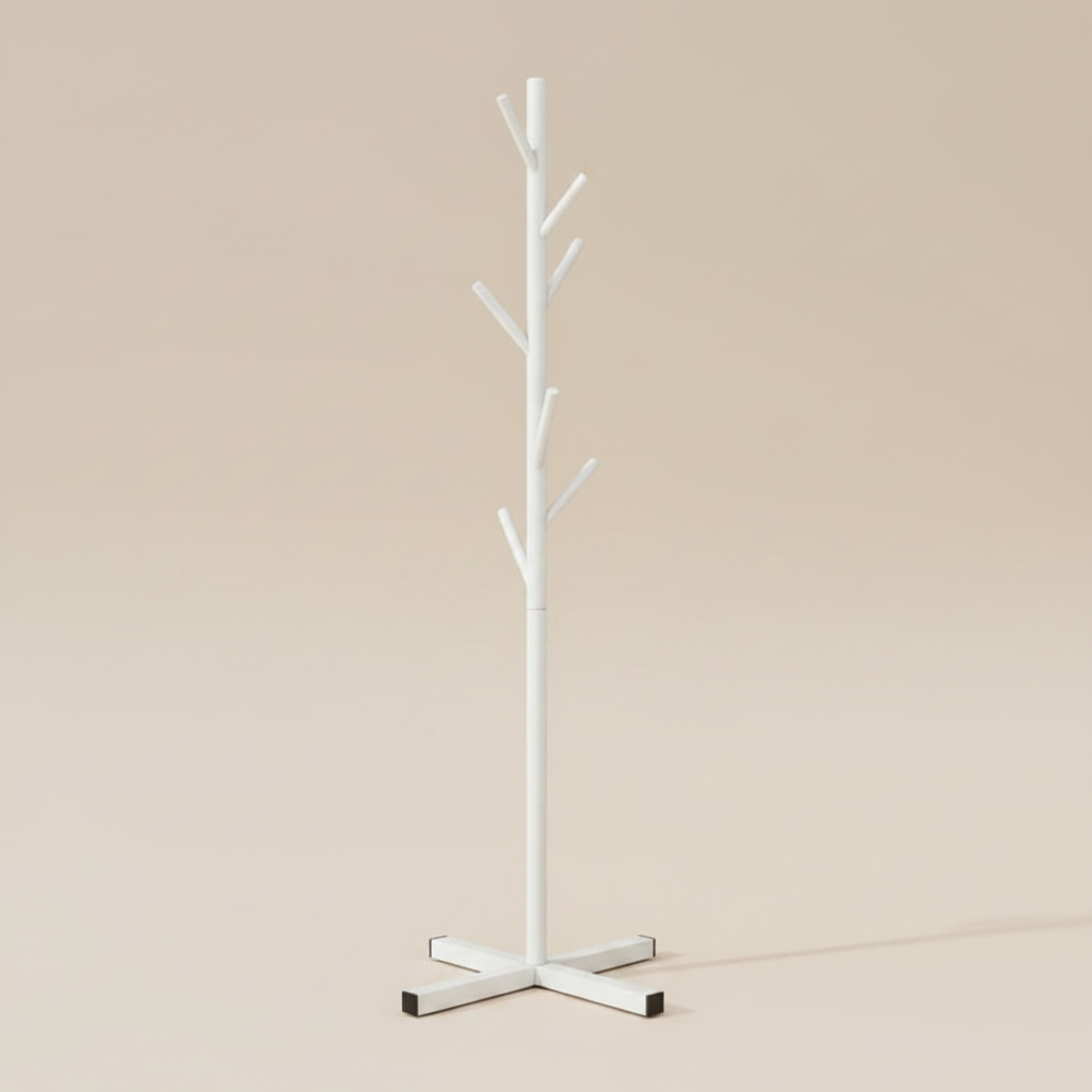 Porte manteau sur pied blanc