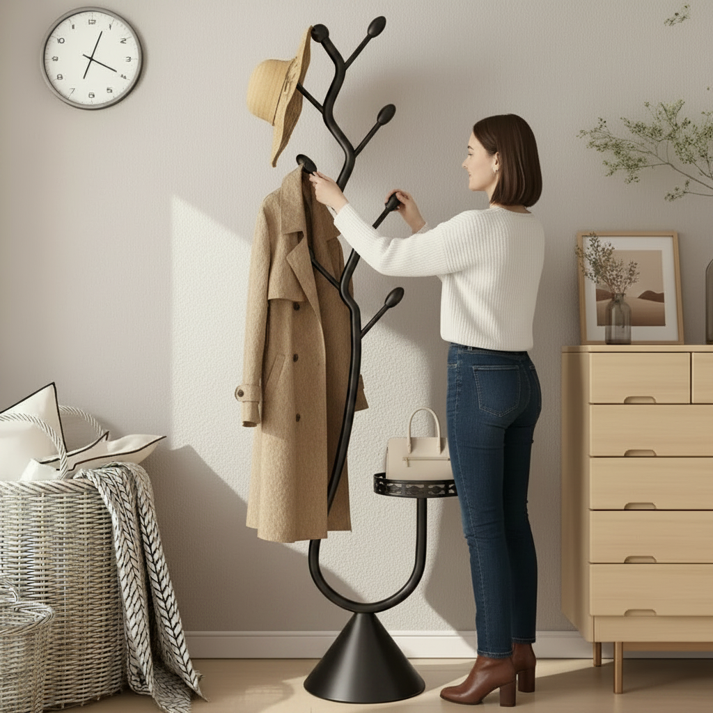 Porte manteau sur pied design italien