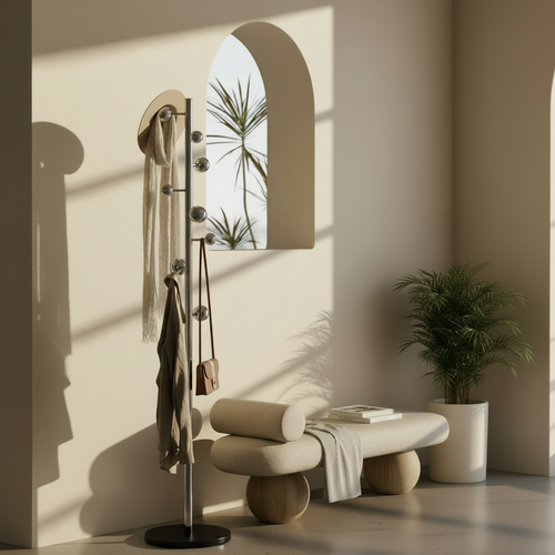Porte manteau de luxe minimaliste argenté VELOOMM